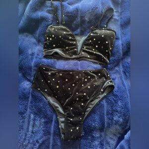Black Starry Women's Swimwear Set